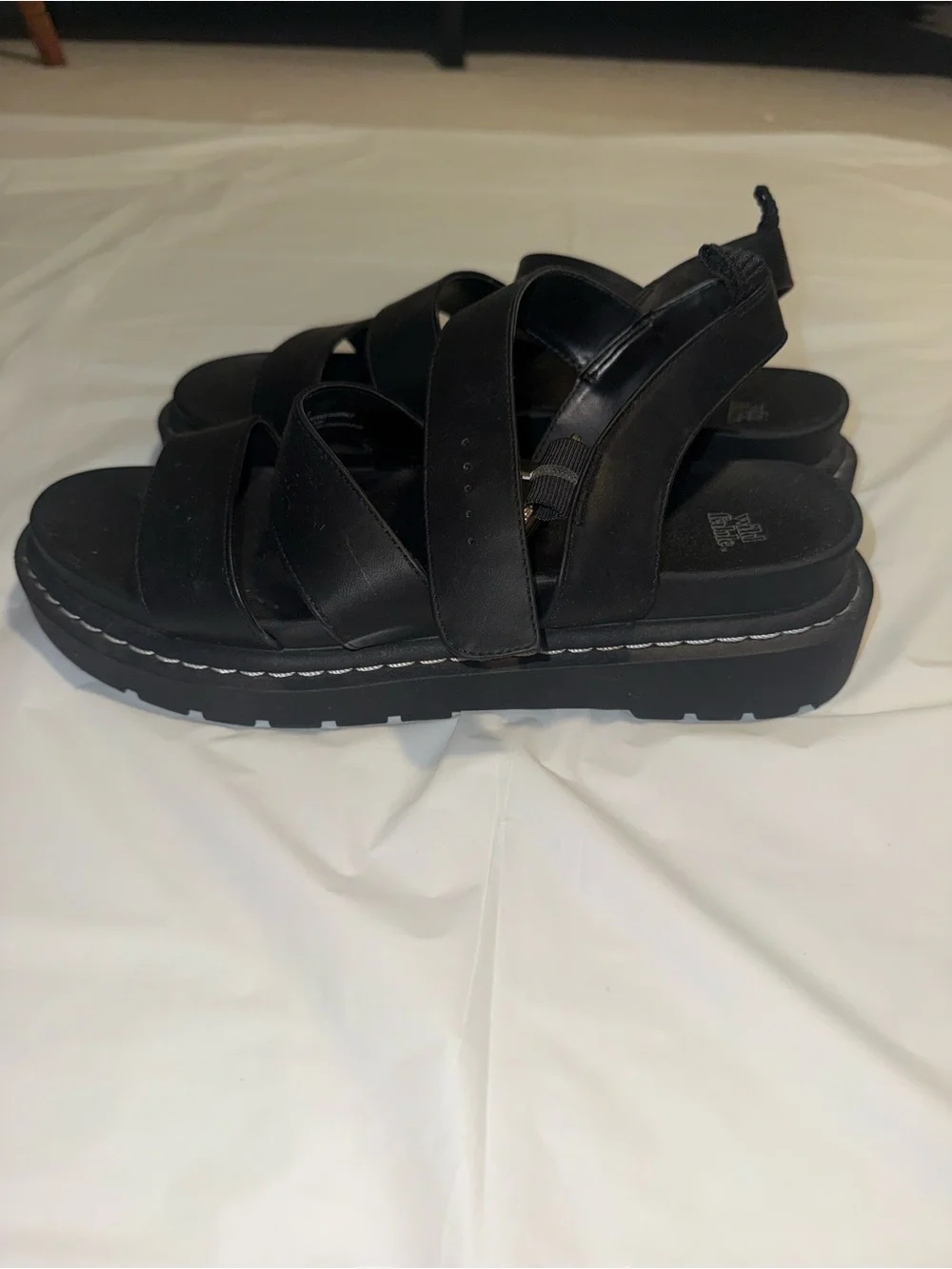 wild fable Black Strappy Platform Sandals
